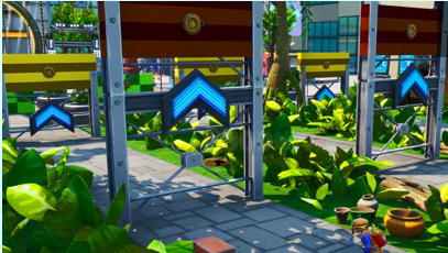 PICKAXE GRAND PRIX.Qui de vous et de vos amis maîtrisent le mieux la pioche ? Cette course est faite pour définir l'élu... Chacun occupera une ligne et le but est d'arriver le plus vite possible au bout du circuit ! Votre pioche vous servira à détruire les barils incrustés dans chaque mur pour vous dégager le passage. Vous êtes munis de grenades boogie et fumigènes pour gêner vos adversaires. Joueurs : 1-4 . le code : 7685-9039-1088 